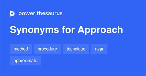 thesaurus for approach